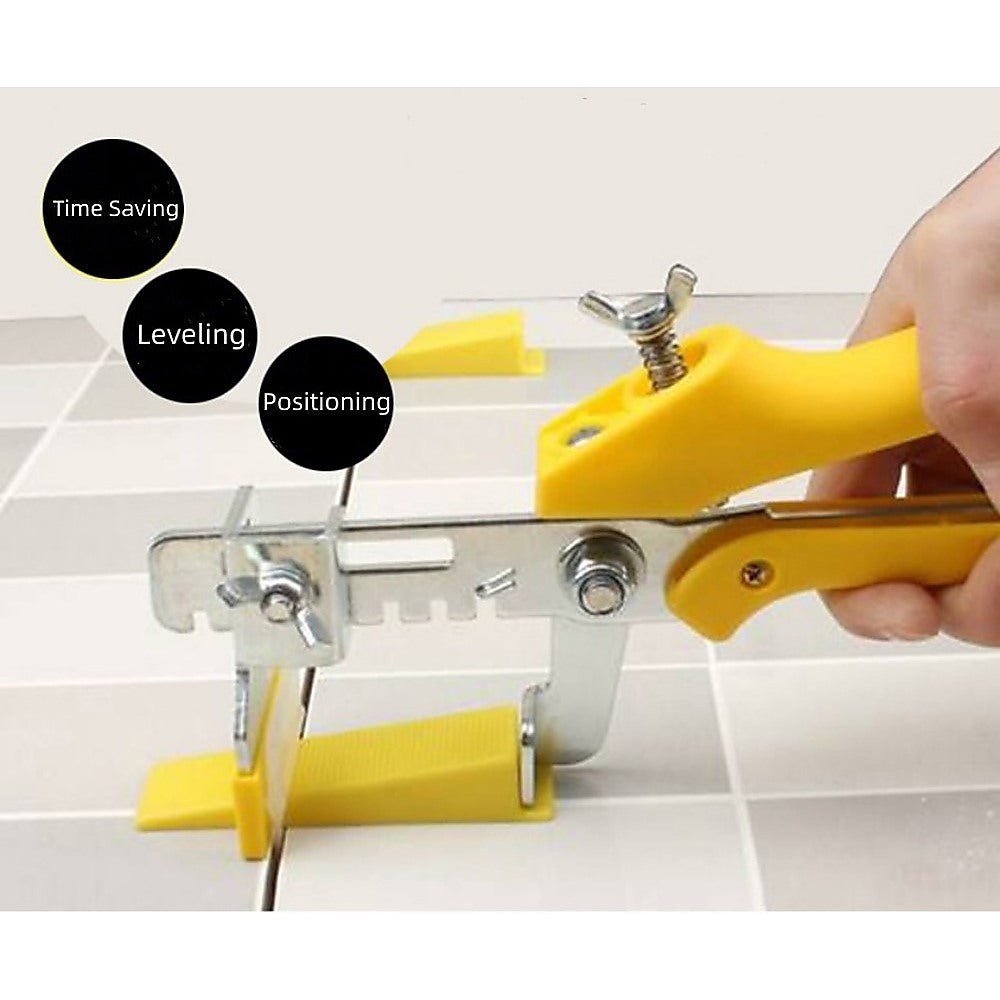 1000pcs Tile Leveling System Clips - Professional Floor and Wall Tile Spacers with Wedges - Perfect for DIY Home Renovation, Bathroom & Kitchen Tiling Projects