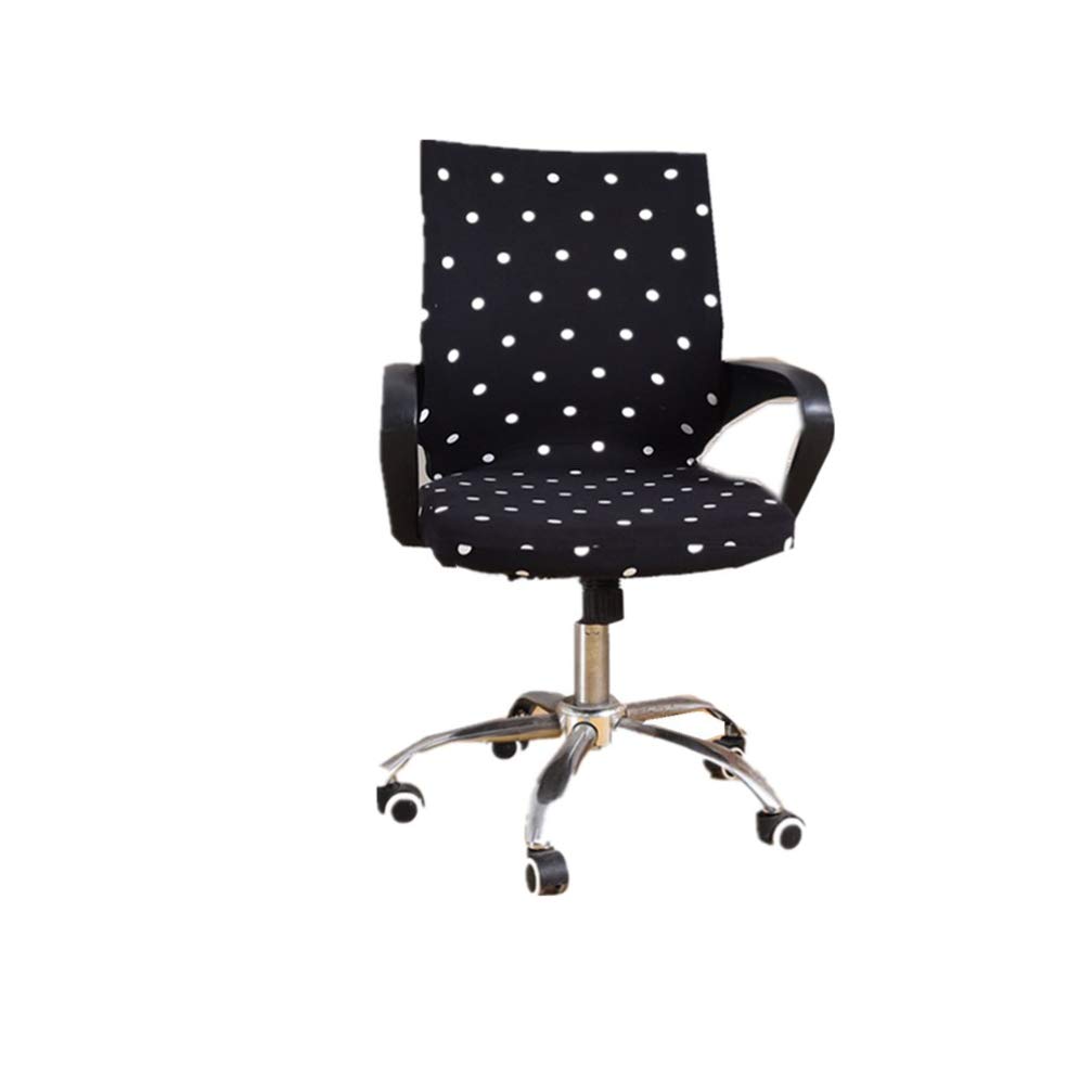 VOSAREA Stretch Dot Pattern Office Chair Cover - Breathable Slipcover Protector for Desk Chairs, Home & Office Use, Easy to Install & Wash