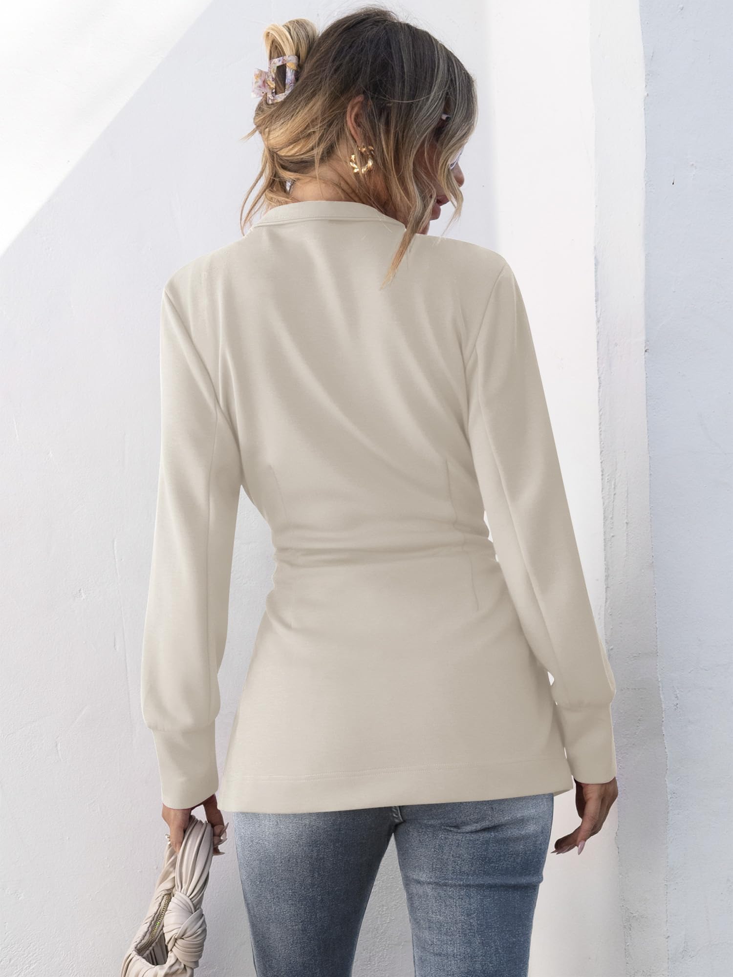 ANRABESS Women's Belted Trench Coat - Long Sleeve Wrap Jacket with Pockets, Button Up Dressy Outerwear for Spring 2025 | Perfect for Office Wear, Date Nights & Casual Outings