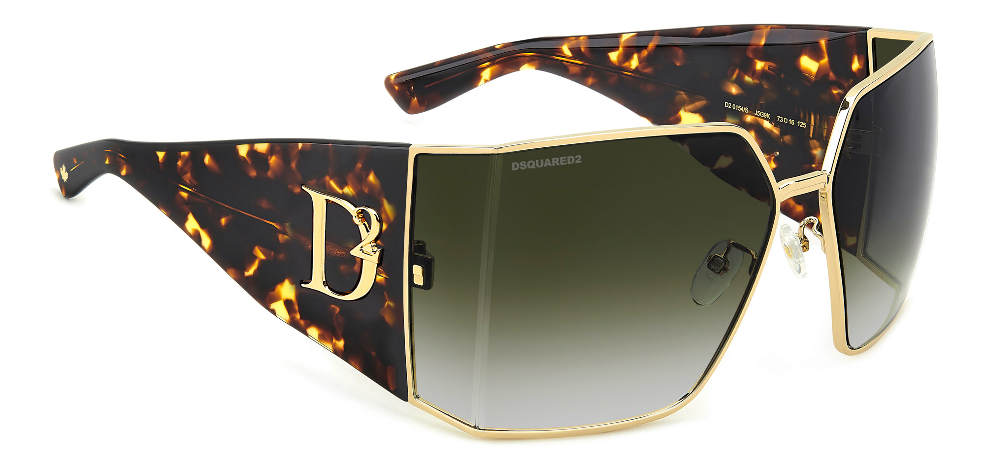 DSQUARED2 D2 0154/S Sunglasses - Polarized UV Protection Aviator Style for Men & Women - Perfect for Driving, Travel and Outdoor Activities