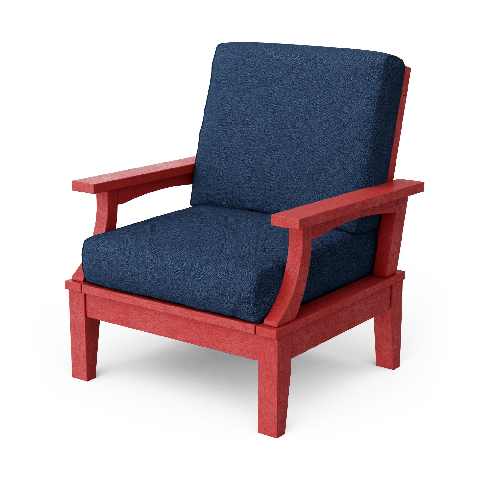 Heritage Deep Seating Patio Chair with Weather-Resistant Cushions - Outdoor Lounge Furniture for Garden, Poolside & Backyard Relaxation