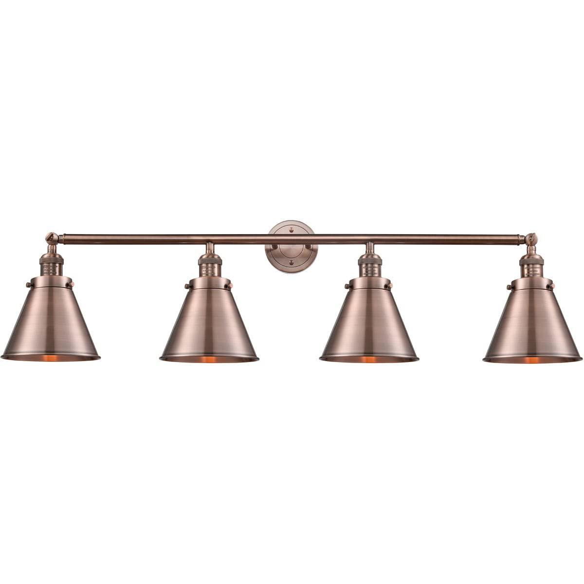 215-AC-M13-AC-LED Appalachian 3 Light Bath Vanity Light Fixture in Antique Copper Finish - Perfect for Bathroom, Powder Room, and Dressing Area Lighting