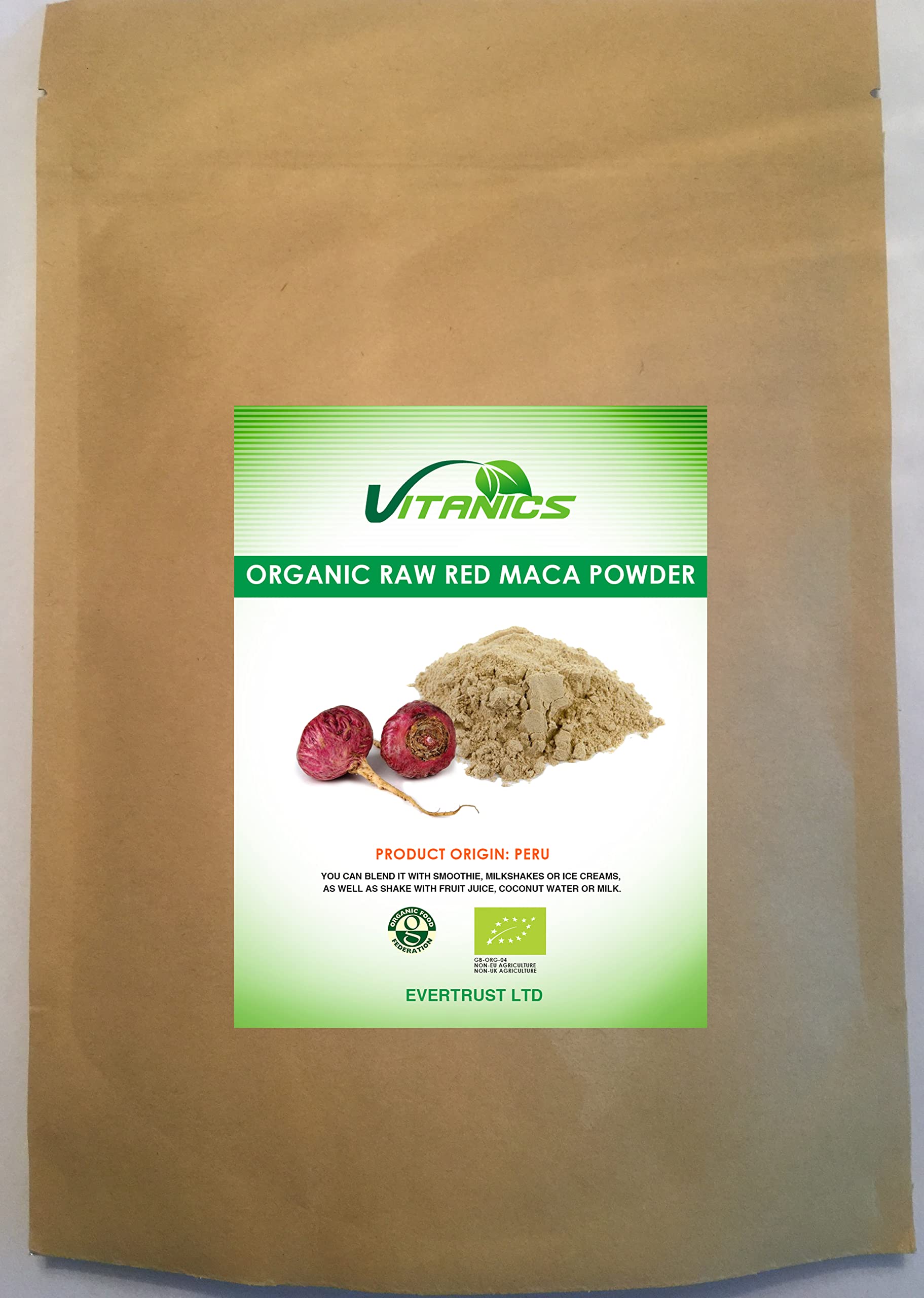 Premium Organic Red Maca Powder 600g - 100% Pure Peruvian Superfood for Energy, Hormone Balance & Vitality - Perfect for Smoothies, Baking & Natural Wellness Boost