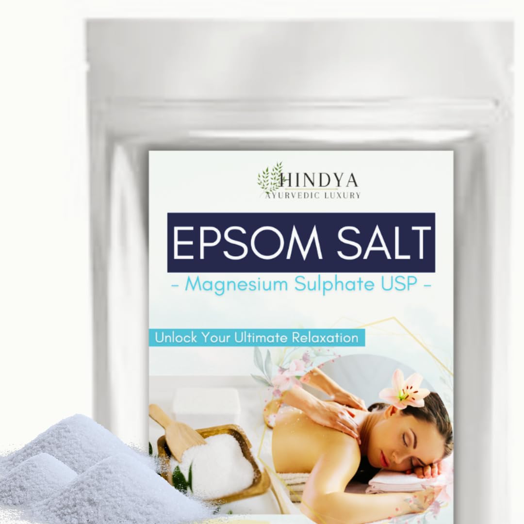 Epsom Salt 500g - Pure Magnesium Sulfate Bath Crystals for Muscle Relief & Pain Recovery | Soothes Aches, Foot Soak & Relaxation | Perfect for Post-Workout Recovery, Stress Relief & Spa Nights at Home