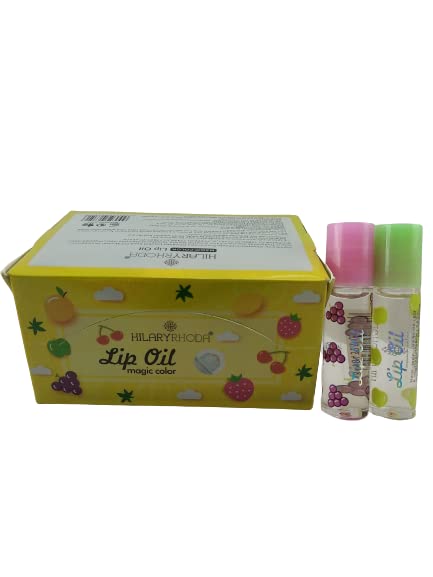 URJUWANI Hilaryhoda Magic Color Changing Lip Oil - Pack of 6 | Hydrating & Plumping Lip Gloss for Day & Night Wear, Perfect for Parties, Dates & Everyday Use