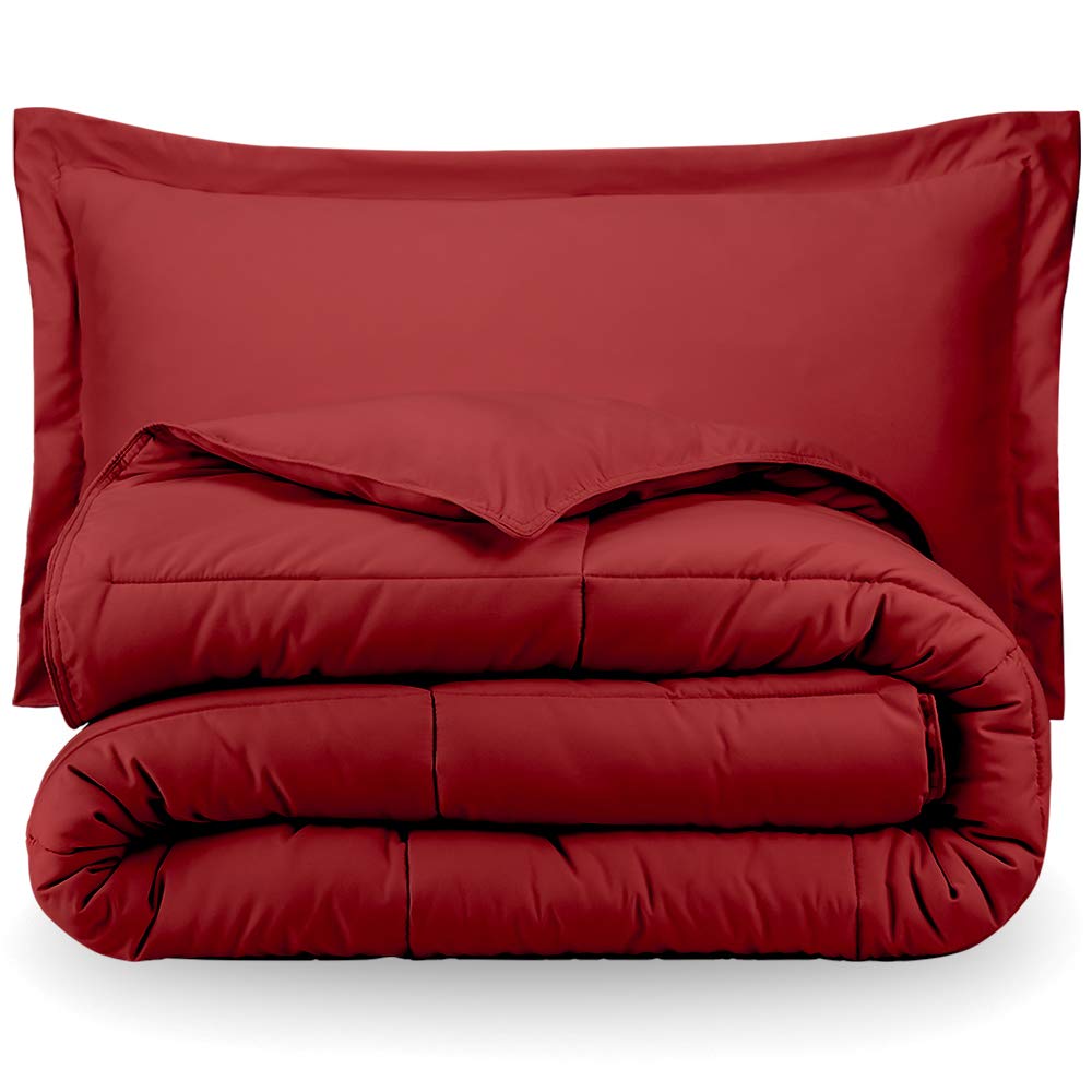 Ivy Union Twin XL Down Alternative Comforter Set - Hypoallergenic, Ultra Soft & Breathable - Perfect for Dorms, Guest Rooms & Cozy Bedrooms (Crimson Red)