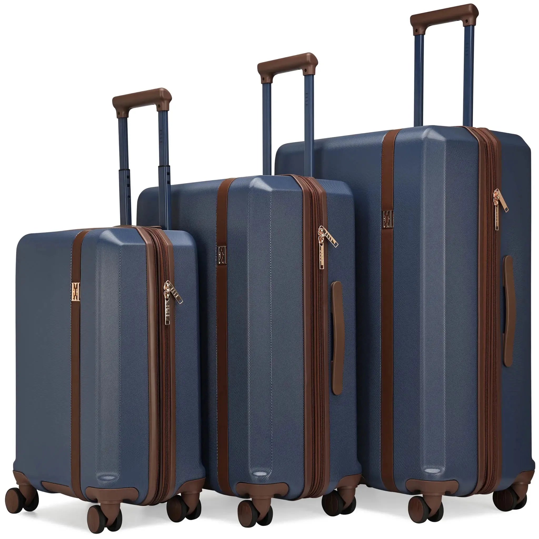 Luxe Journey 3-Piece Expandable Vintage Suitcase Set - Perfect for Travel, Vacations & Business Trips