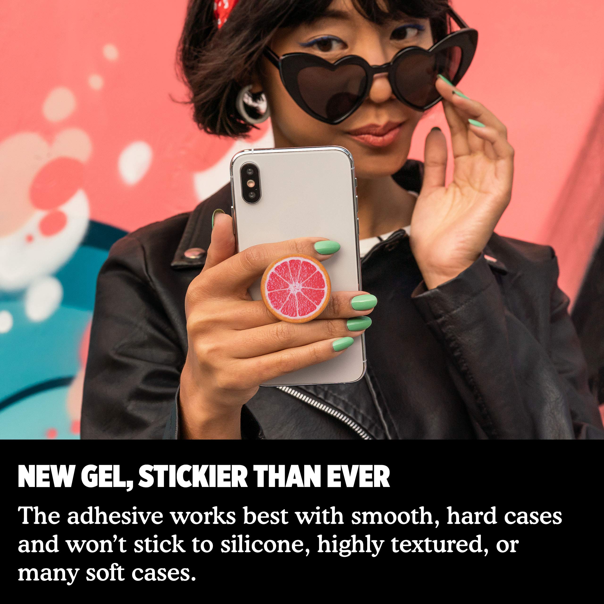 PopSockets Expanding Phone Grip with Kickstand - Grapefruit Slice Design for iPhone & Android | Perfect for Selfies, Video Calls & Hands-Free Viewing