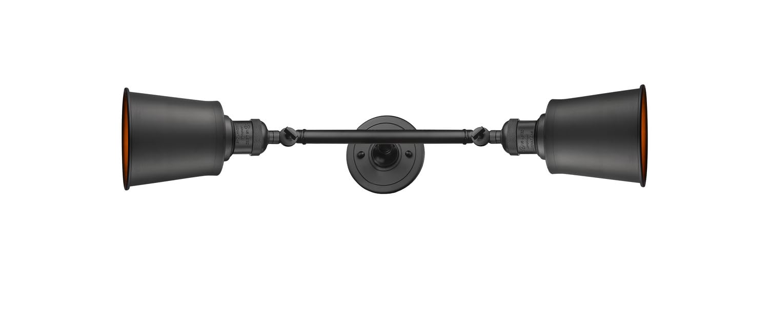 Innovations 208L-OB-M9-OB 2 Light Vertical Bathroom Vanity Light Fixture in Oil Rubbed Bronze - Perfect for Modern Bathroom, Powder Room, and Spa Decor