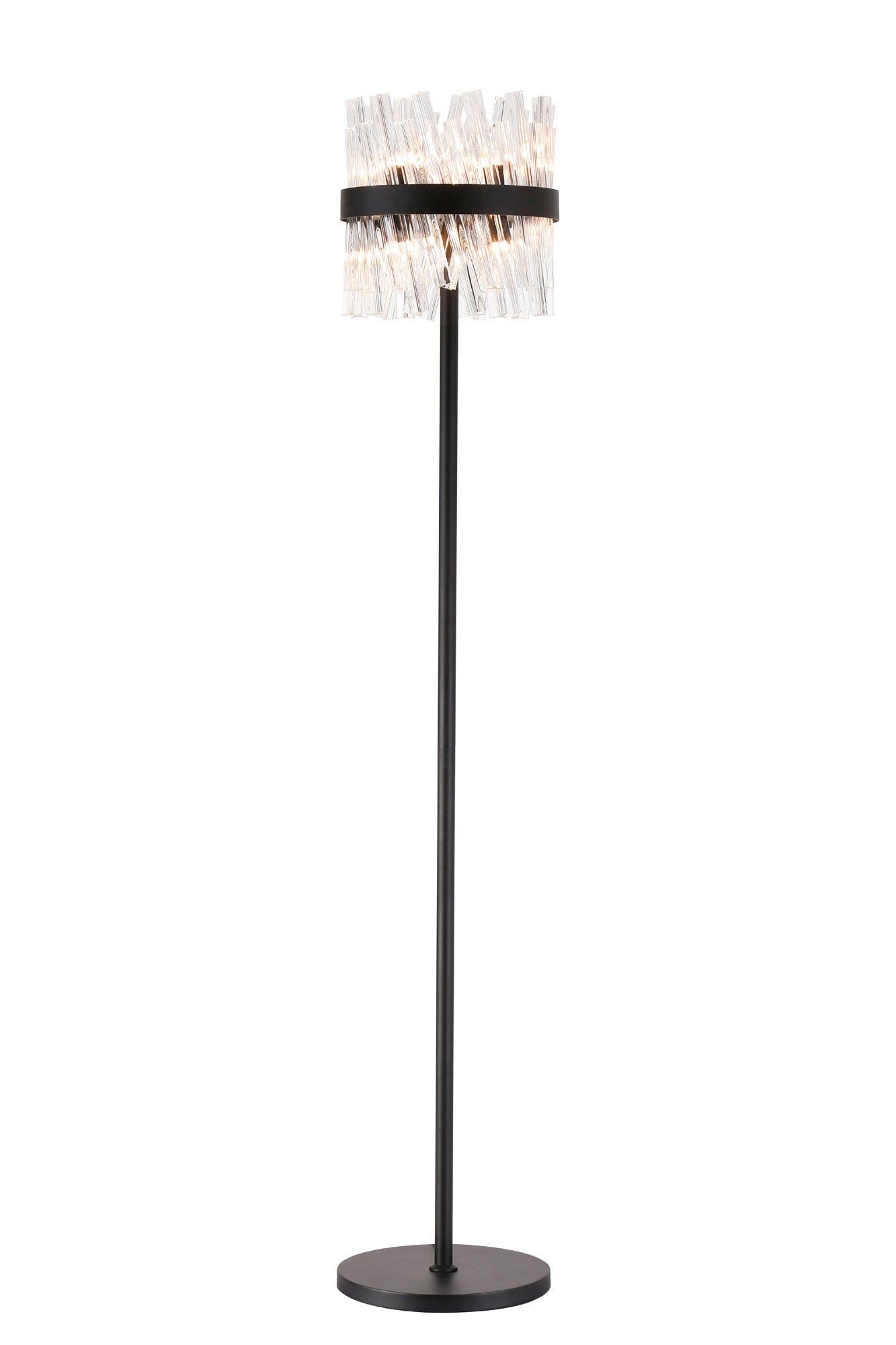 Bellina 8Lt Floor Lamp - Brass, Nickel & Black Finish Options | Modern Standing Light for Living Room, Bedroom & Office Decor