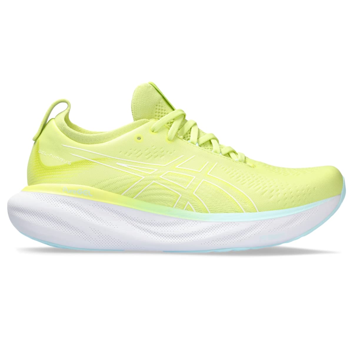 ASICS Gel-Nimbus 25 Men's Running Shoes - Lightweight Cushioned for Long Distance & Marathon Training - Yellow/White Colorway - Perfect for Road Running & Gym Workouts