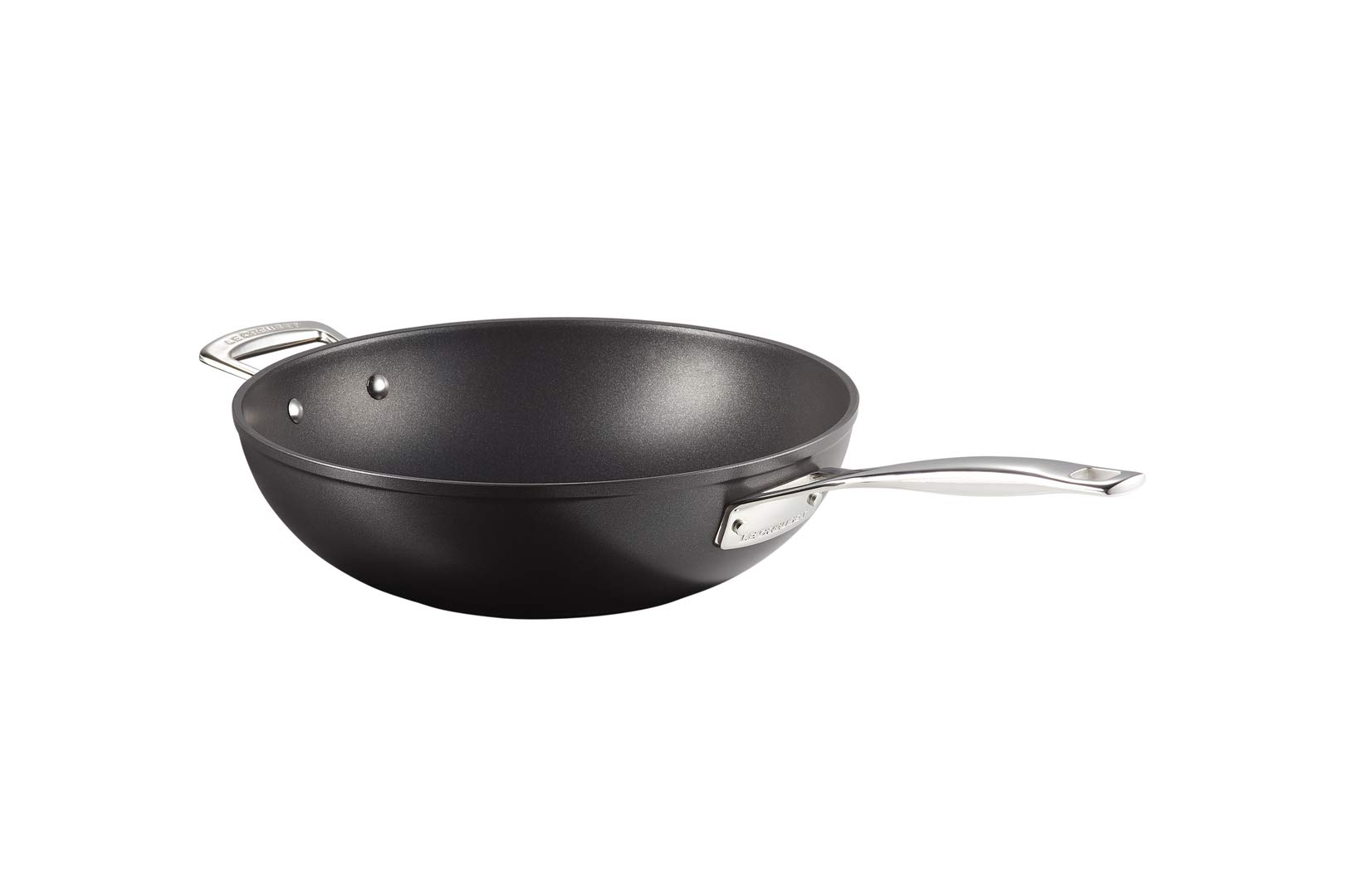 Le Creuset Non-Stick Aluminum Handle Wok Pan, 30 cm Diameter, Works with All Heat Sources Including Induction, Black (51104300010202) - Perfect for Stir-Frying, Sautéing, and Asian Cooking