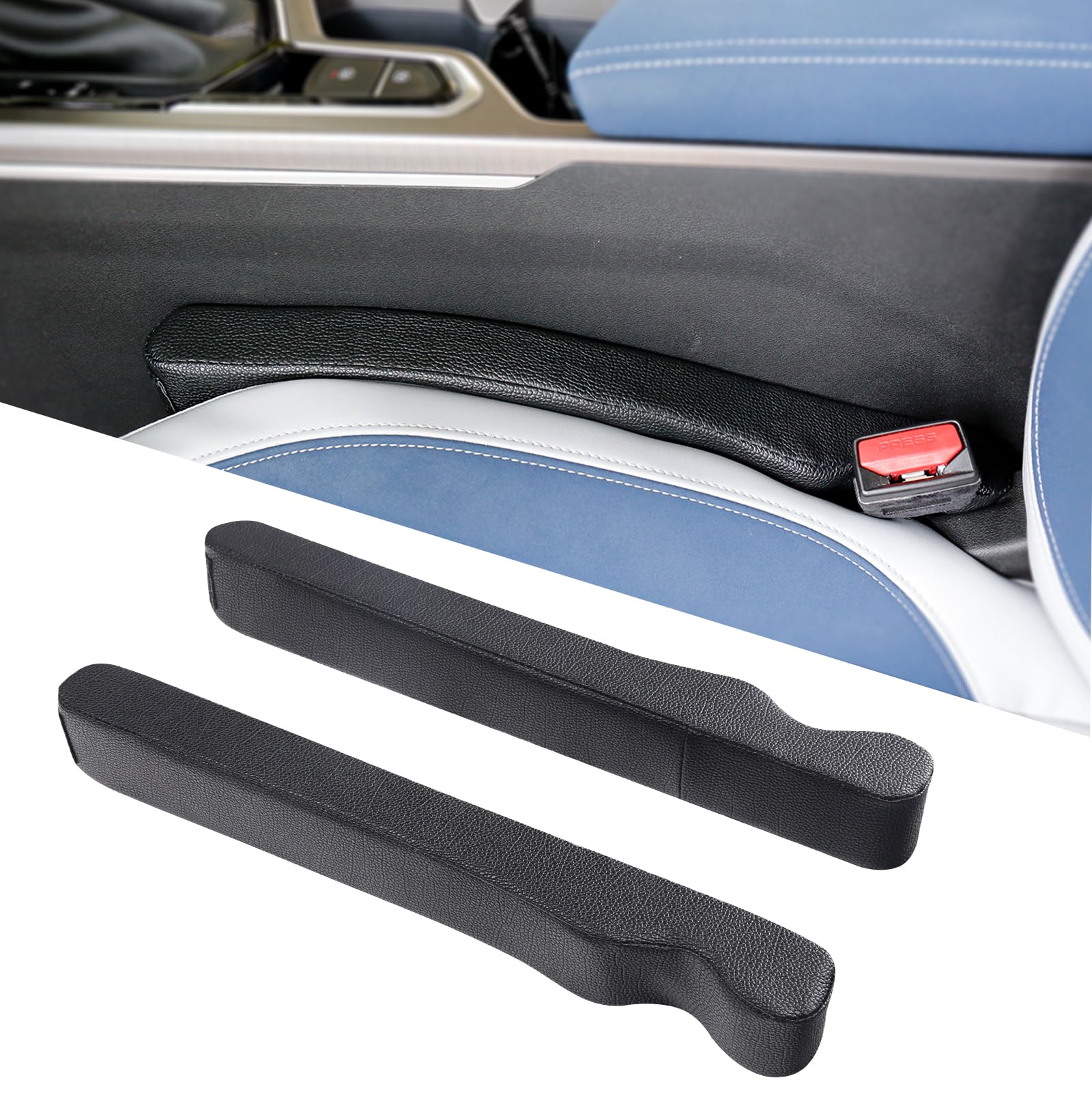 ZEJUN Universal Leather Car Seat Gap Filler & Organizer - 2 Pack for Car, Truck, SUV, MPV - Prevent Lost Items & Enhance Interior Cleanliness