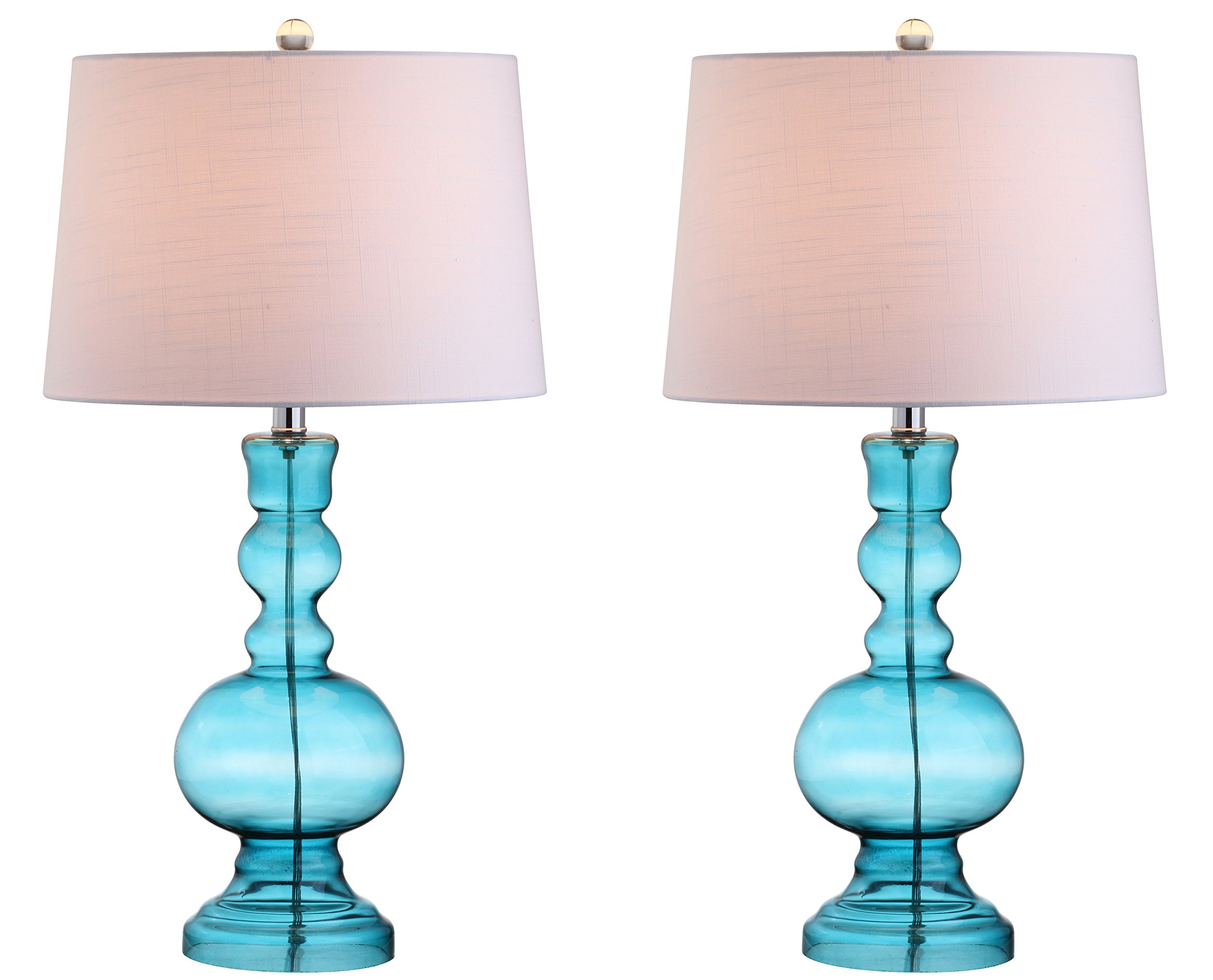 JYL106A-SET2 Set of 2 Modern Glass LED Table Lamps - 28.5