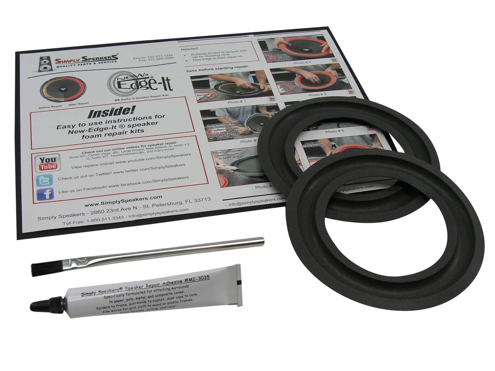 BMW 5.5 Inch Foam Speaker Repair Kit FSK-5.25BMW (Pair) - High-Quality Replacement for Enhanced Car Audio Performance