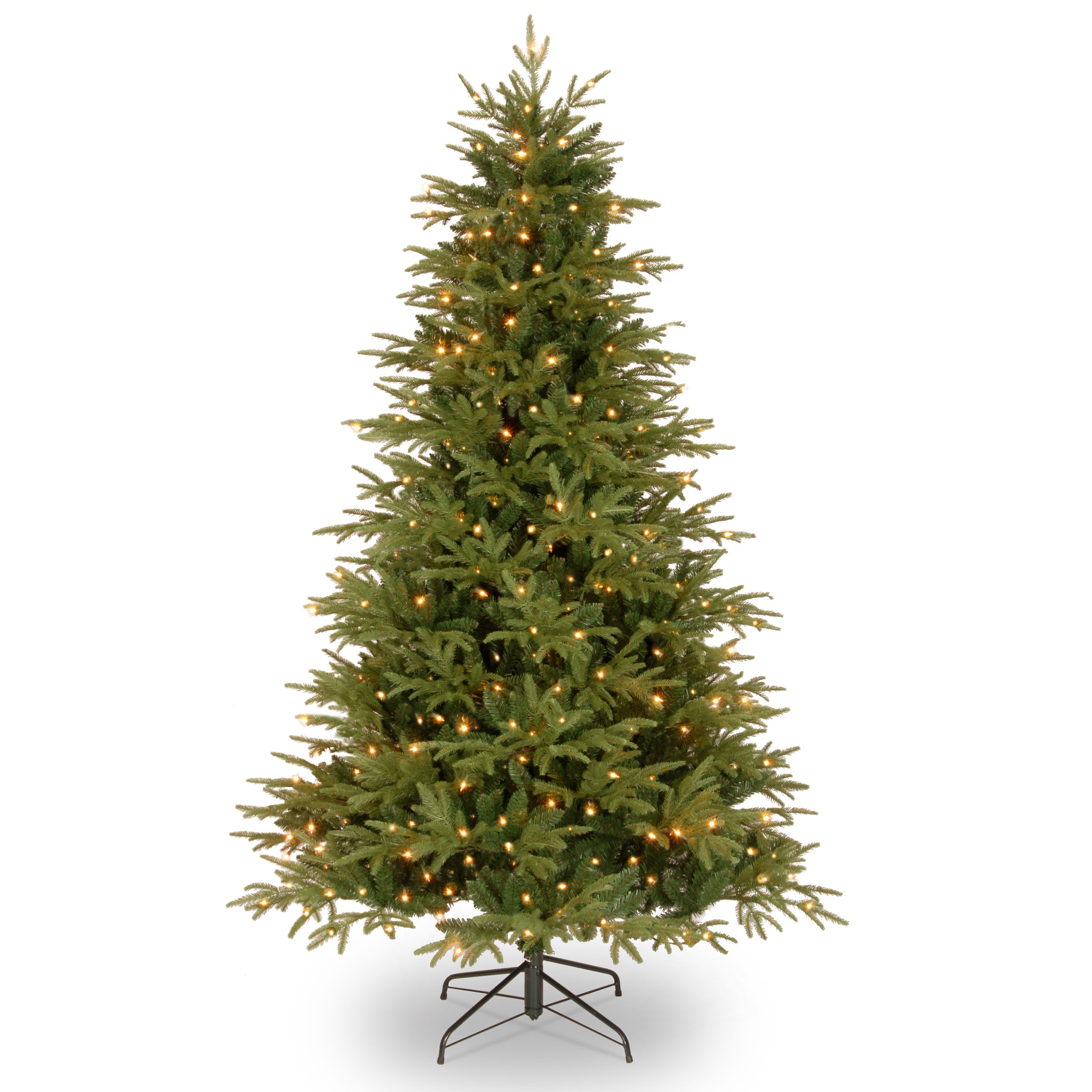 7.5 ft Pre-Lit Victoria Fir Artificial Christmas Tree with 500 Clear LED Lights - Perfect for Home, Office, and Holiday Decorations