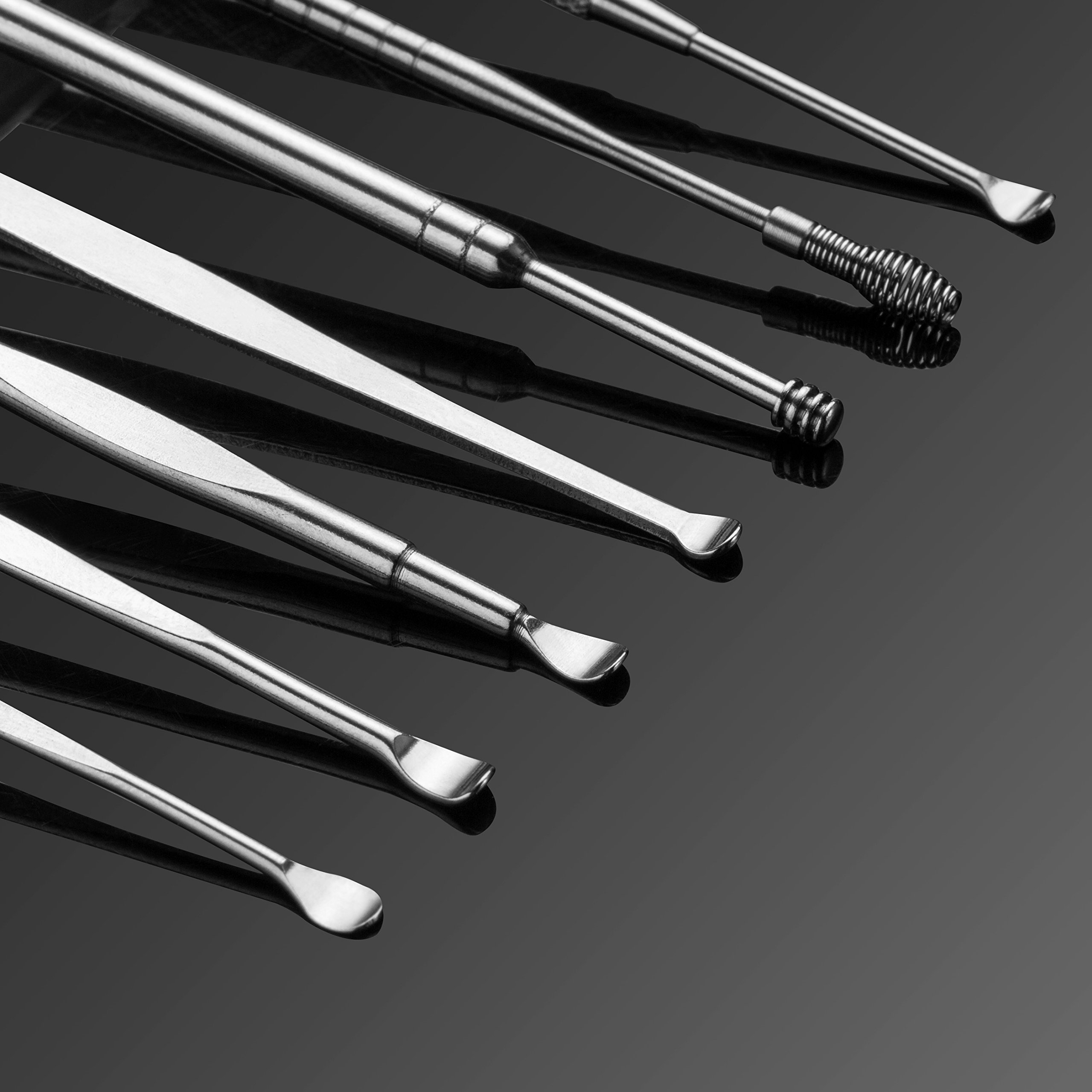 8 Pcs Ear Wax Removal Kit - Geengle Ear Cleaning Tool Set with Curette, Brush & Storage Box - Safe & Gentle Earwax Remover for Home & Travel Use