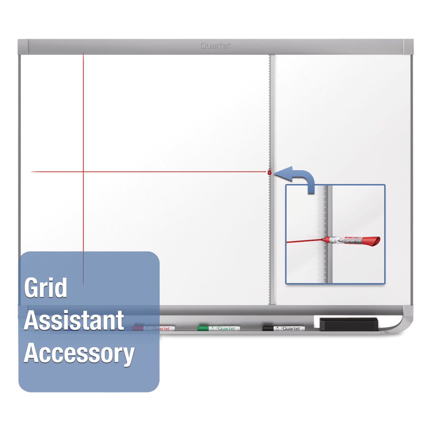 Quartet Magnetic Whiteboard 4' x 3' - Porcelain Dry Erase Board with Graphite Frame | Premium Office & Classroom Whiteboard for Presentations, Teaching & Home Organization (P554GP2)