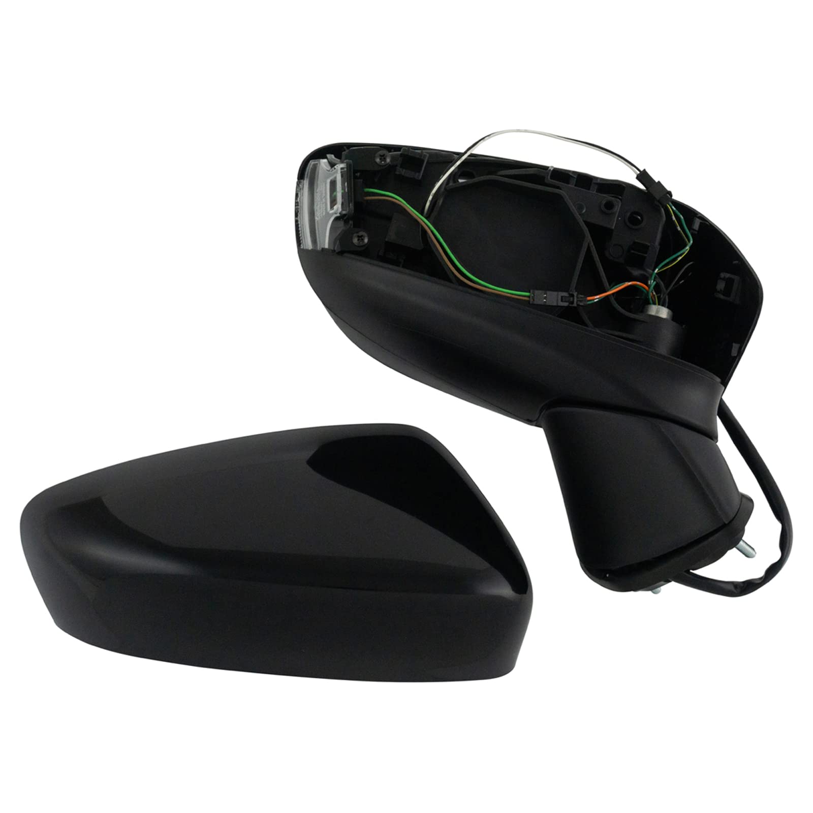 TRQ Heated Right Side Mirror Replacement for 2014-2016 Mazda 6 - Passenger Side (Part #MA1321188) | No Memory Function | Enhanced Visibility & Defrosting for Safe Winter Driving