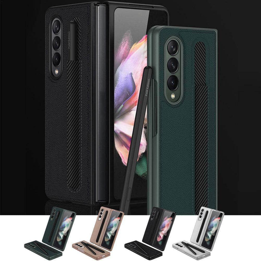 Samsung Galaxy Z Fold 3 S Pen Holder Case with Slot - Premium Protective Cover for Note Taking & Productivity