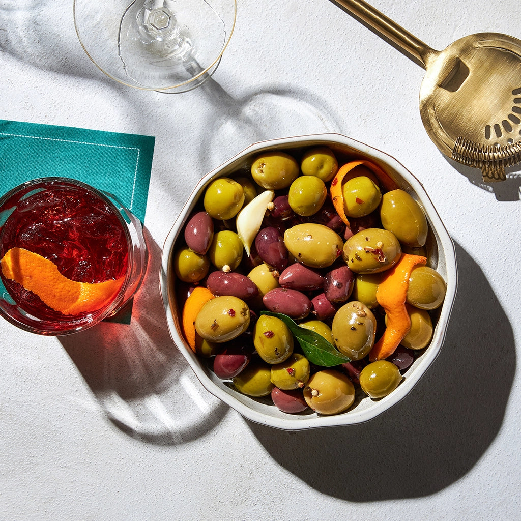 Premium Marinated Olives - Gourmet Mediterranean Kalamata & Green Olives in Herb-Infused Oil | Perfect for Charcuterie Boards, Appetizers & Wine Pairing