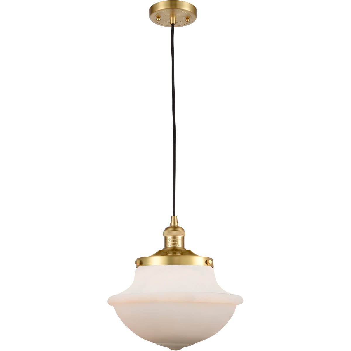 Innovations Lighting 201C-SG-G541 Large Oxford 1 Light Mini Pendant - Modern Ceiling Light Fixture for Kitchen Island, Dining Room & Bedroom Decor