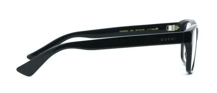 Gucci GG 0006O 005 Black Rectangle Men's Eyeglasses - Stylish Designer Frames for Men | Perfect for Work, Driving & Fashion Accessories
