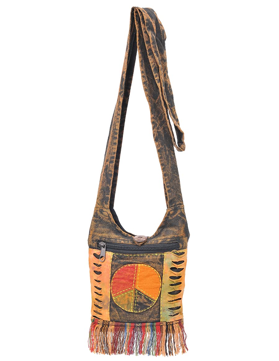 The Collection Royal Small Hippie Bag - Women's Boho Crossbody Phone Purse for Travel, Festivals & Everyday Use | Stylish & Compact Shoulder Bag