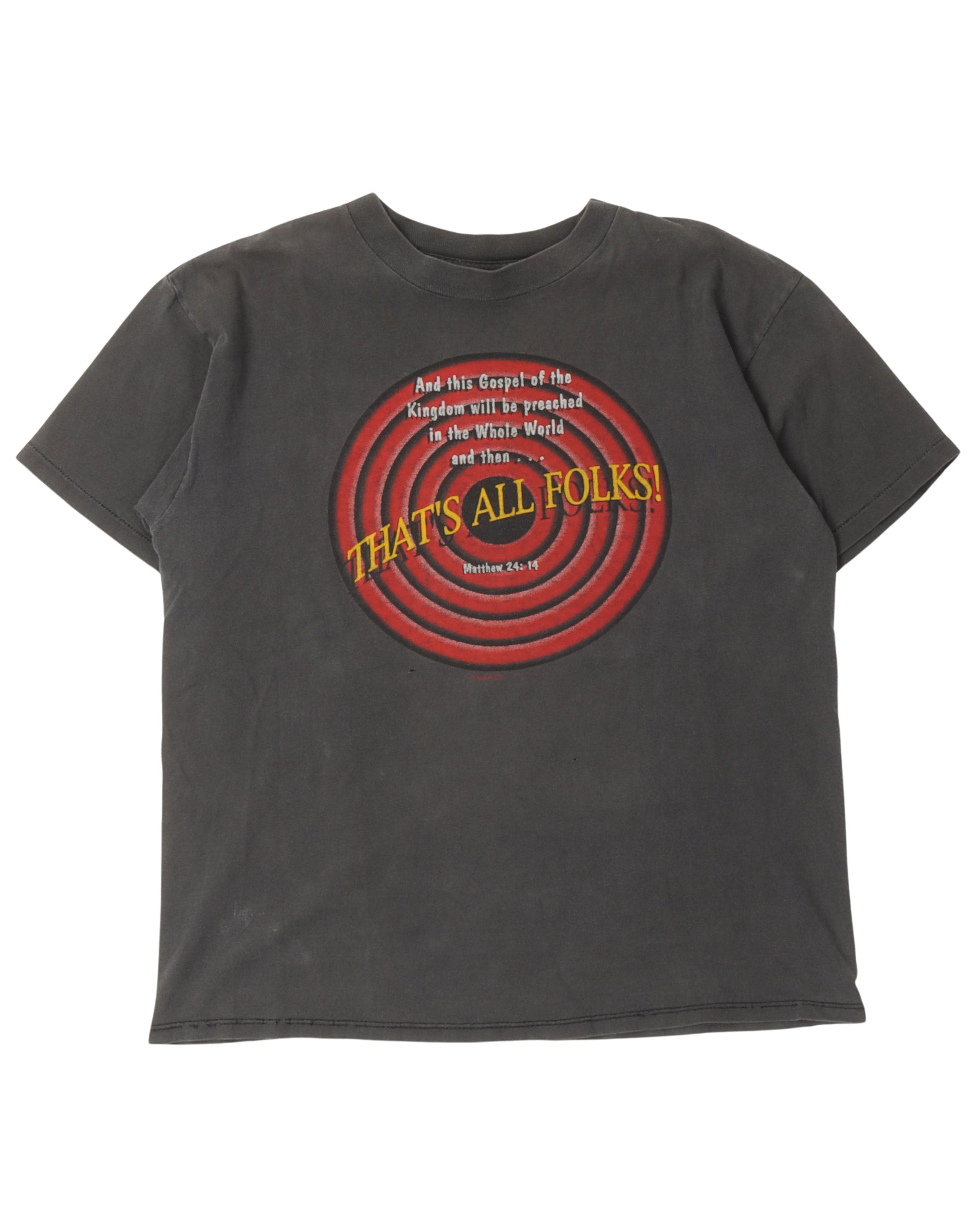 Funny That's All Folks! Vintage Cartoon T-Shirt - Classic Looney Tunes Graphic Tee for Men & Women - Perfect for Casual Wear, Cosplay, and Cartoon Lovers