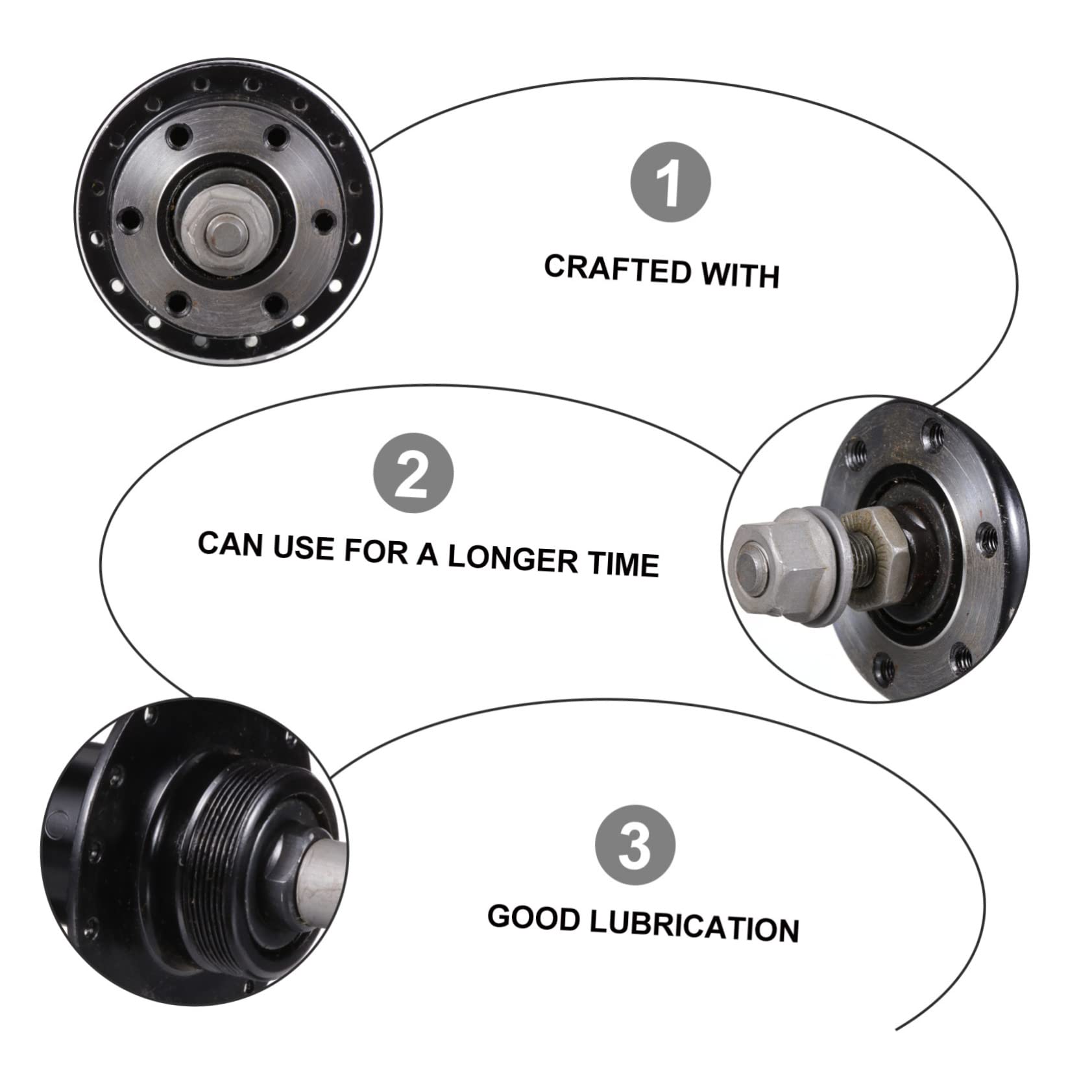 BESPORTBLE 1pc Bicycle Hub Seals & Bearings - 32 Hole Low-Friction Hub for Mountain Bikes - Durable Wheel Spindle & Bike Repair Tool - Perfect for Cycling Maintenance & Off-Road Adventures