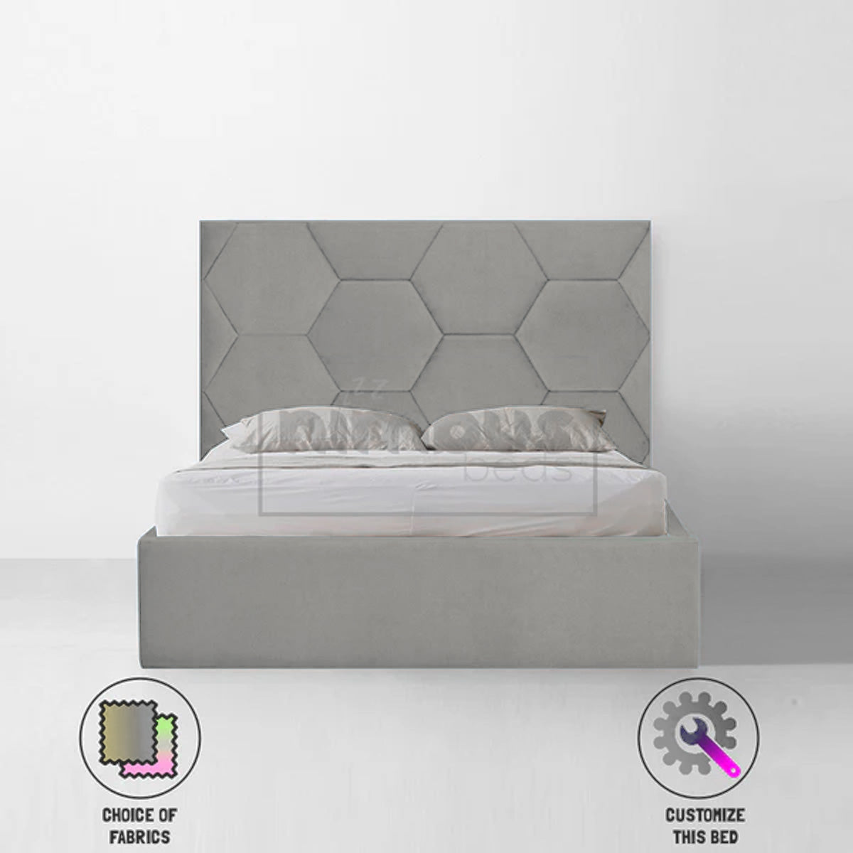 Queen Size Honeycomb Bed Frame with Strong Metal Support - Perfect for Modern Bedrooms & Guest Rooms