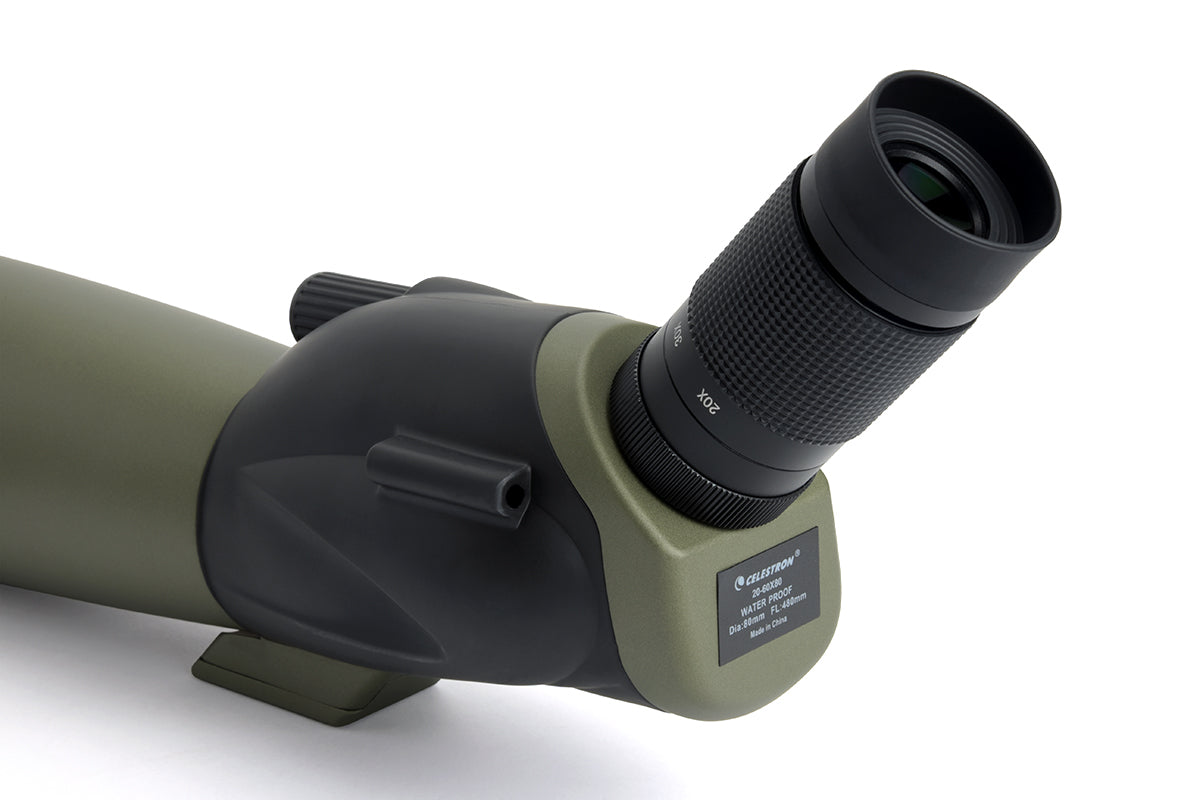 Celestron Ultima 20-60x80mm Angled Zoom Spotting Scope - High Power Magnification for Bird Watching, Hunting & Target Shooting | Waterproof & Fog Proof Design