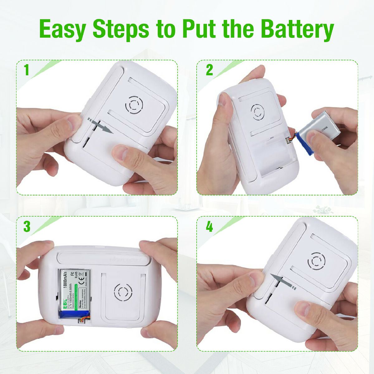 EBL 3.7V Replacement Battery for DXR 8 Video Baby Monitors - Compatible with SP 803048 - Long Lasting Power for Baby Monitoring - Perfect for Nursery, Home Security & Nighttime Use