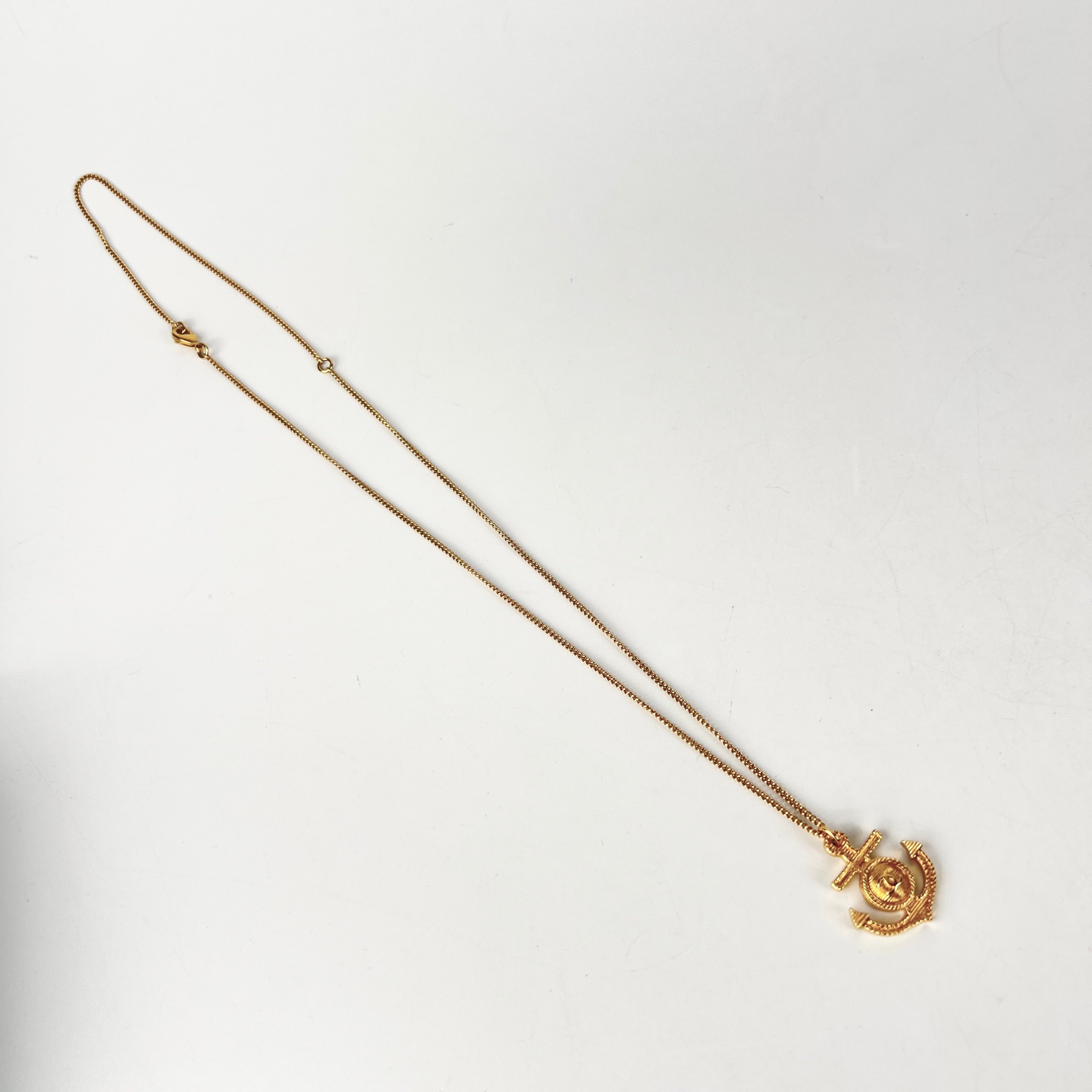 Chanel Anchor Necklace - Fashion Jewelry for Women, Elegant Gold Plated Pendant Necklace, Perfect Gift for Birthday, Anniversary & Valentine's Day - Ideal for Casual Wear, Parties & Special Occasions