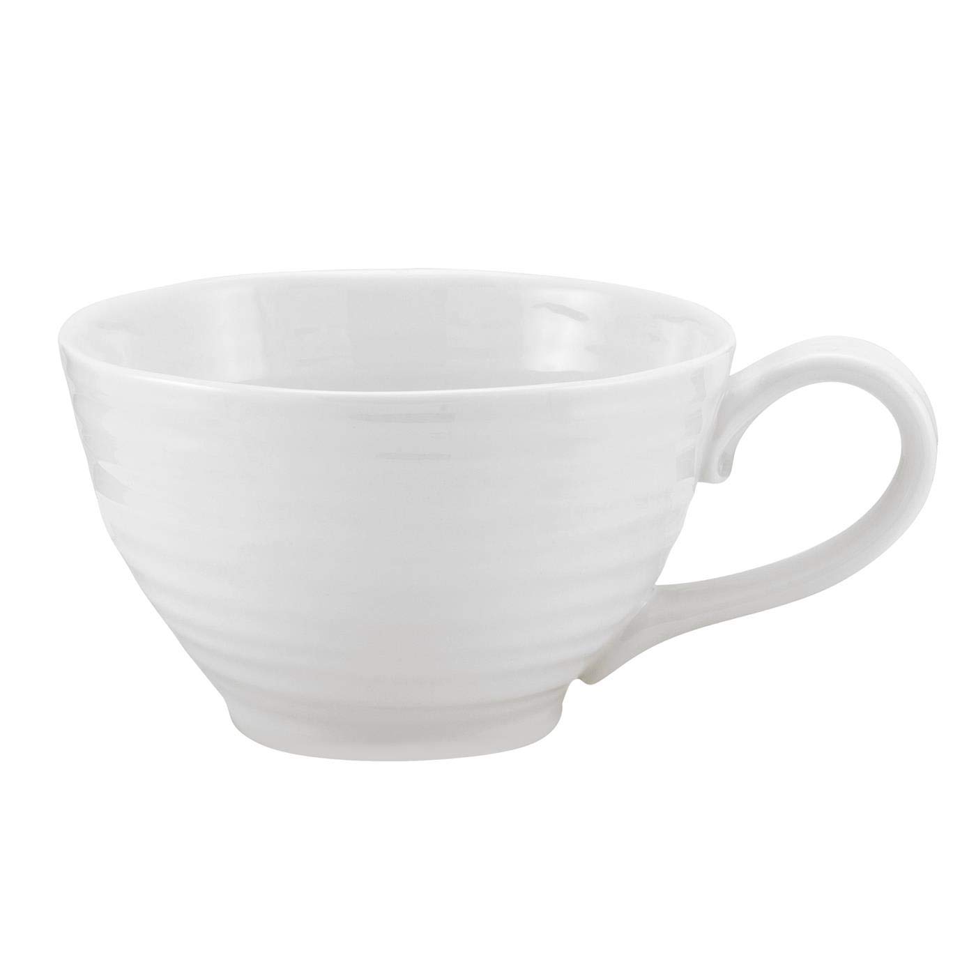 Sophie Conran White Jumbo Porcelain Coffee Mugs - Set of 4 Large 20oz Cups for Tea, Hot Chocolate & Cappuccino - Microwave & Dishwasher Safe - Perfect for Home, Office & Cafe Use