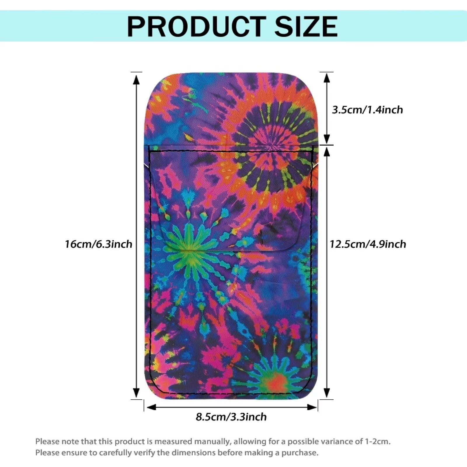 Tie Dye Leather Pocket Protector - Pencil & Pen Holder Organizer for Shirts, Lab Coats & Pants - Stylish Stationery Pouch for Office, School & Work Accessories