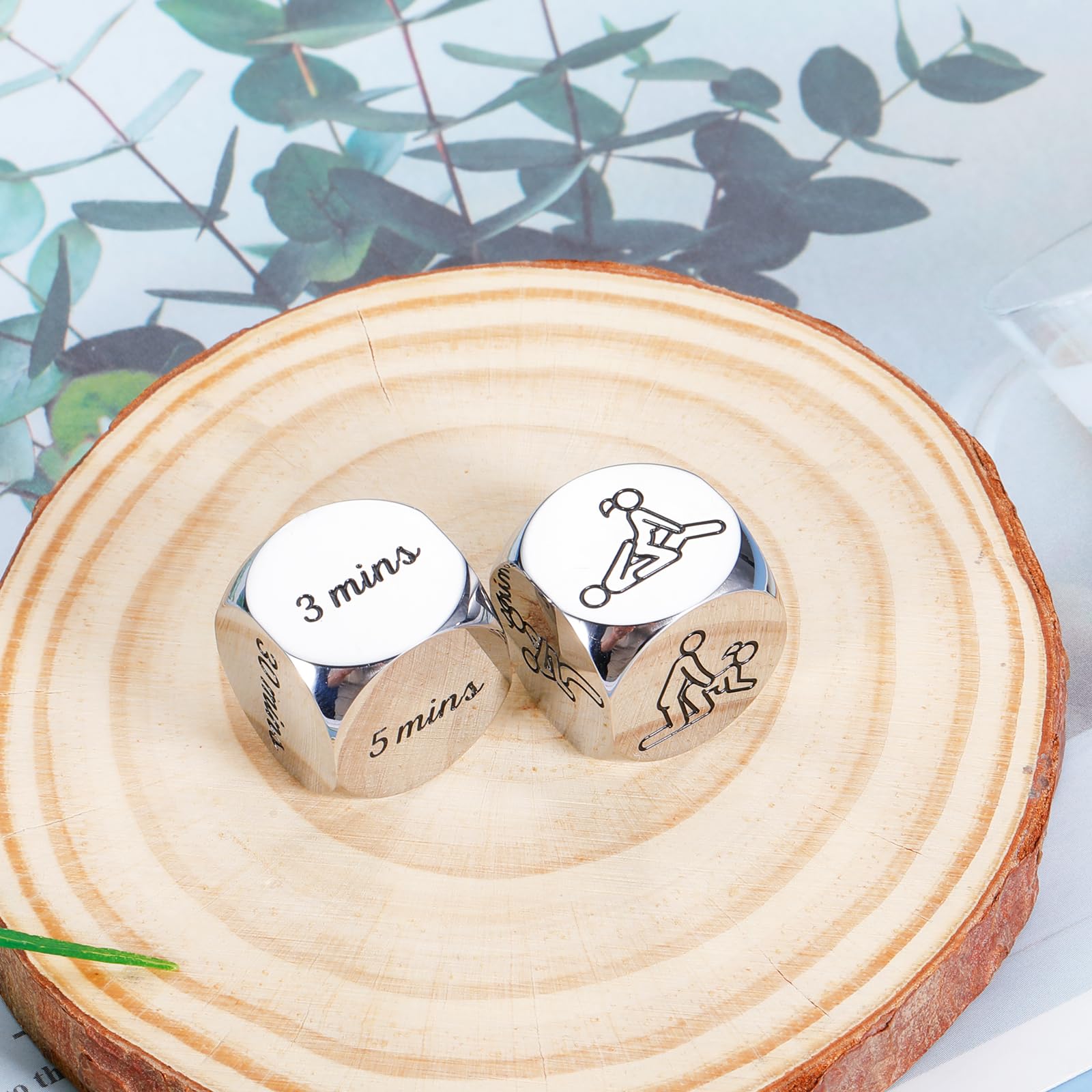 2PCS Adult Sex Position Dice - Fun Couples Game for Date Night, Romantic Gifts for Him & Her, Intimate Decision Dice for Spice Up Relationship - Perfect for Anniversary, Valentine's Day & Bedroom Play