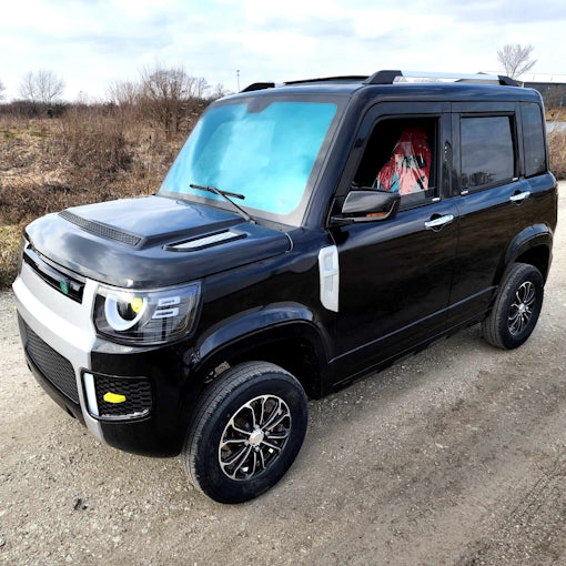 60V Electric Golf Cart LSV - 4 Door Coco Trooper with Rear Trunk Hatch | Black Demo Model | Perfect for Golf Courses, Resorts & Gated Communities