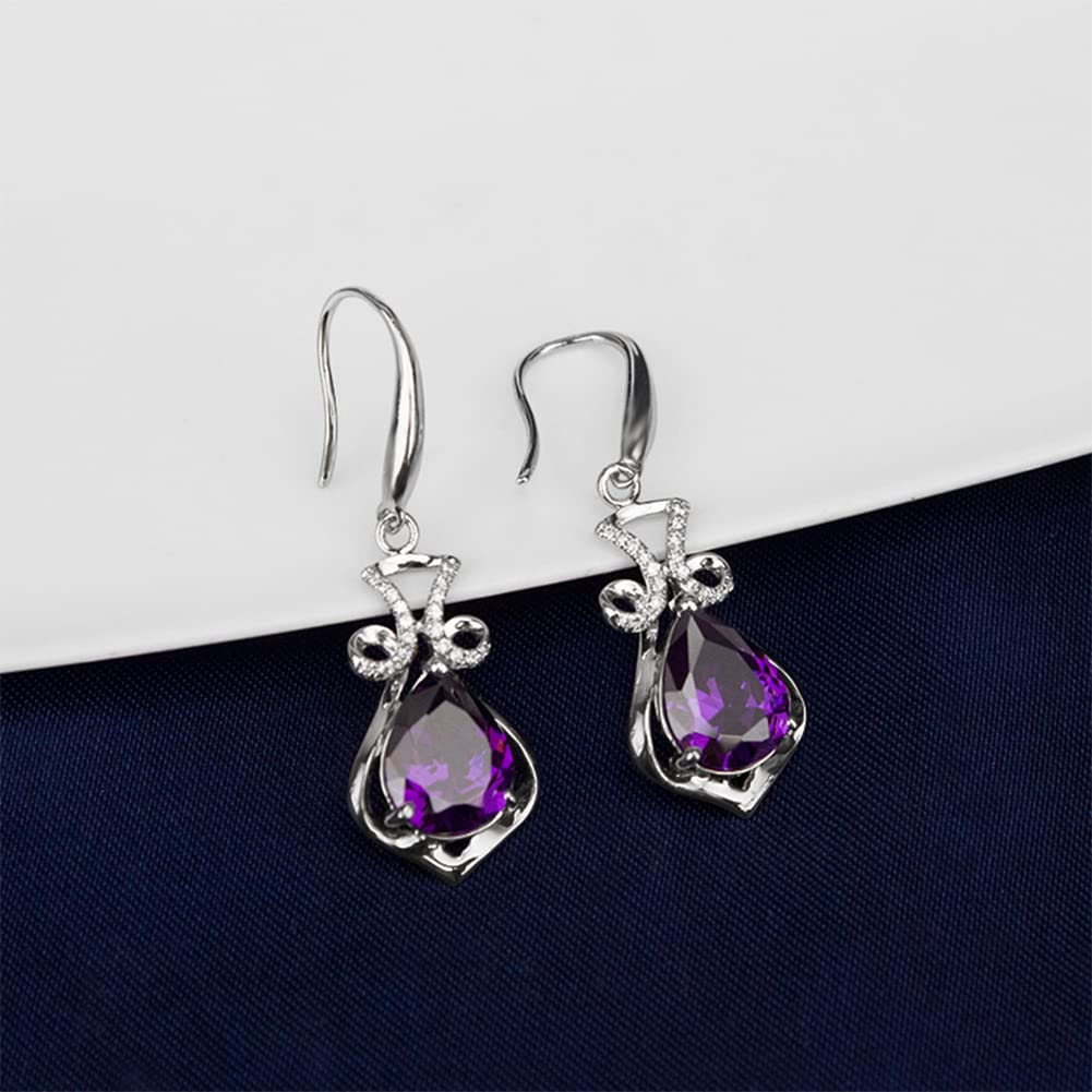925 Sterling Silver Dangle Earrings for Women - Trendy Shiny Cubic Zirconia Drop Earrings | Perfect Gift for Birthday, Anniversary & Special Occasions