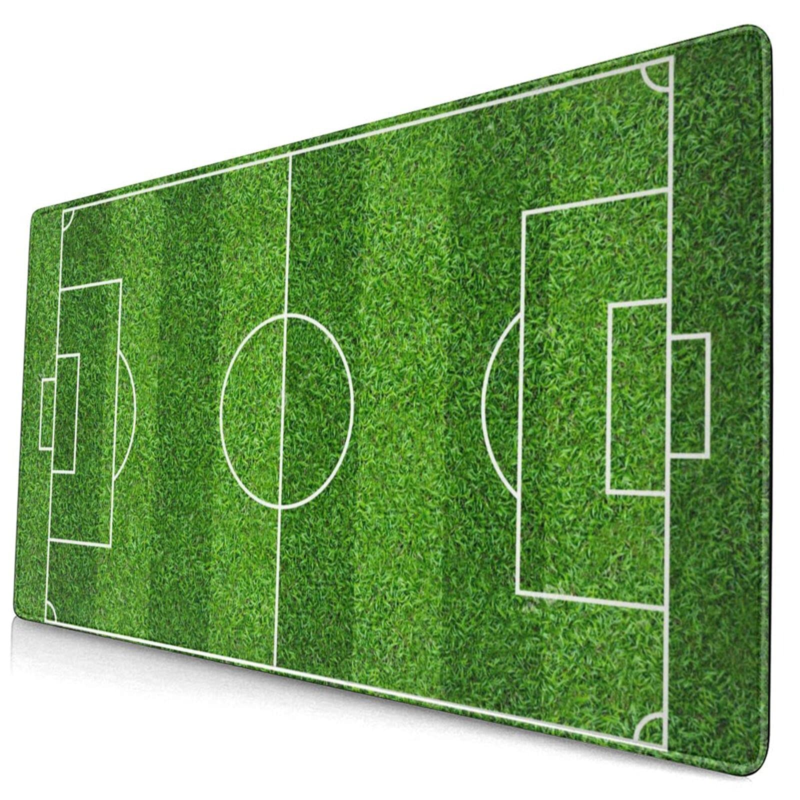 Soccer Print XXL Gaming Mouse Pad - Non-Slip Desk Mat with Football Field Design for PC Gamers | Perfect for Esports, Office Work & Home Computer Setup