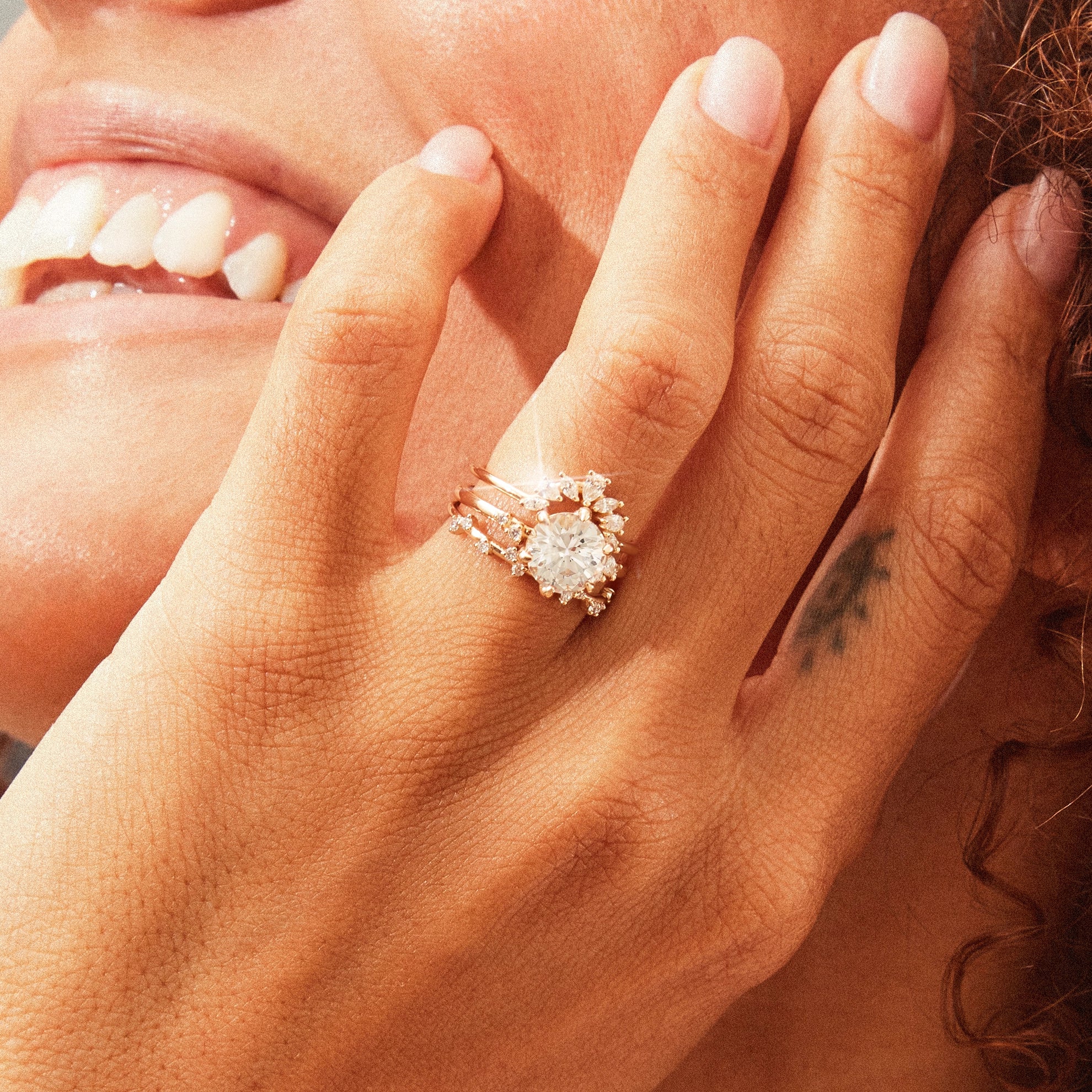 14K Yellow Gold Peach Round Cut Sapphire Ring – Unique Earthly Wonder Jewelry for Women, Perfect for Engagement, Wedding & Special Occasions