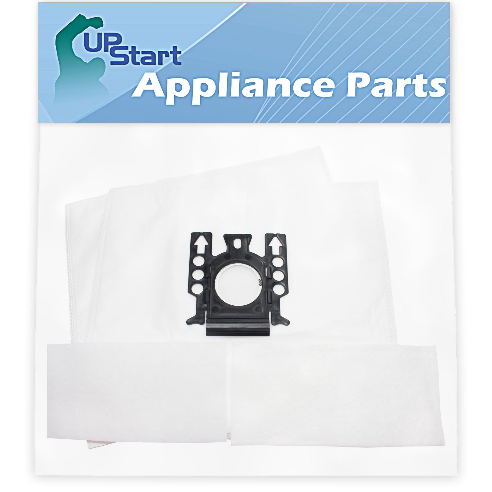 UpStart Battery 2 Replacement Vacuum Bags for Miele S256i Black Diamond - 2 Micro Filters Included | Compatible with Miele Type FJM Bags | Perfect for Pet Hair, Allergies & Deep Cleaning