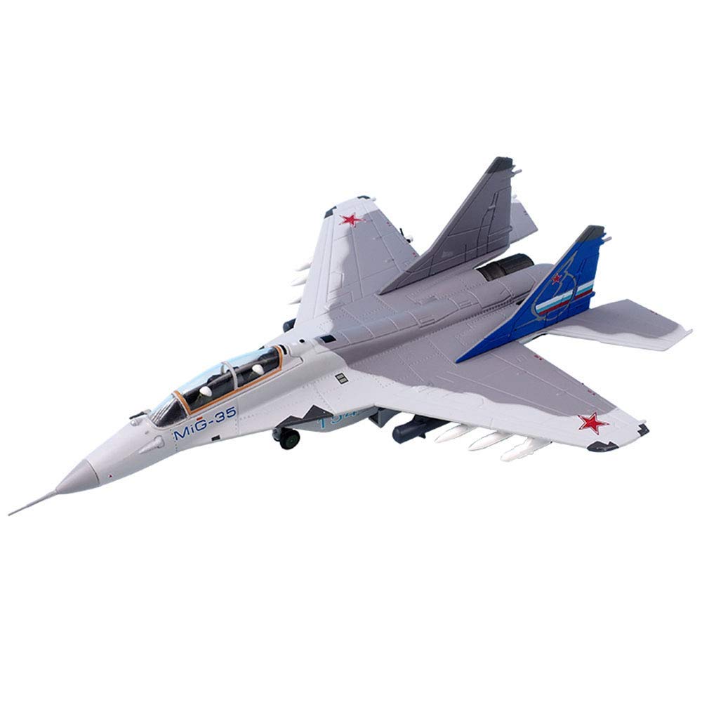 1/100 Scale Mikoyan Mig-35 Fighter Alloy Model - 7.1Inch X 4.7Inch Military Aircraft Collectible for Adults - Perfect for Display, Gifts, and Aviation Enthusiasts