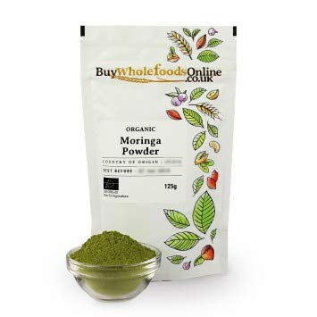 Organic Moringa Powder 125g | USDA Certified Whole Foods Superfood | Energy Boost & Immune Support | Perfect for Smoothies, Teas & Healthy Recipes