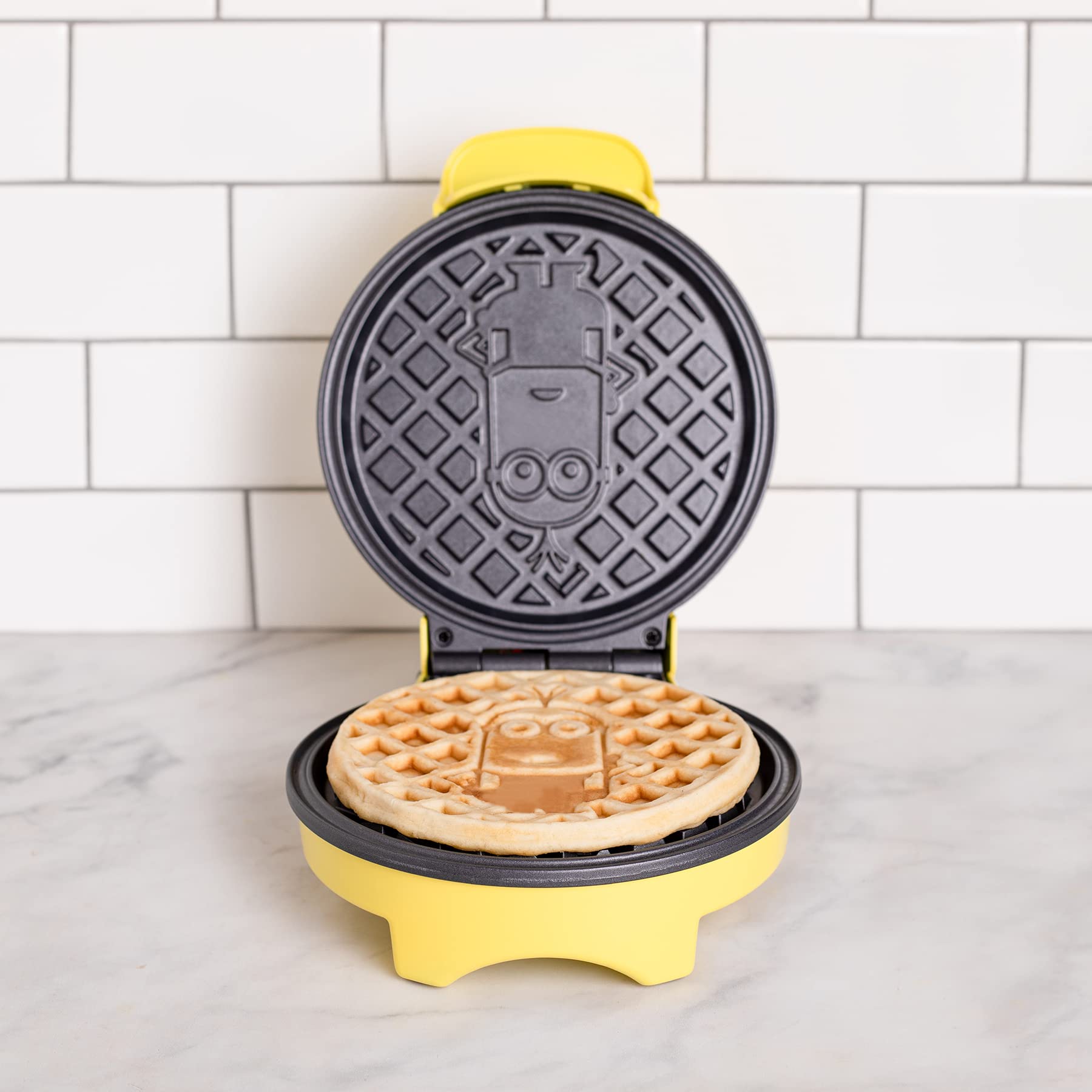 Uncanny Brands Minions Kevin Waffle Maker - Make Fun Minion-Shaped Waffles for Kids Breakfast & Party - Non-Stick Waffle Iron for Home Use
