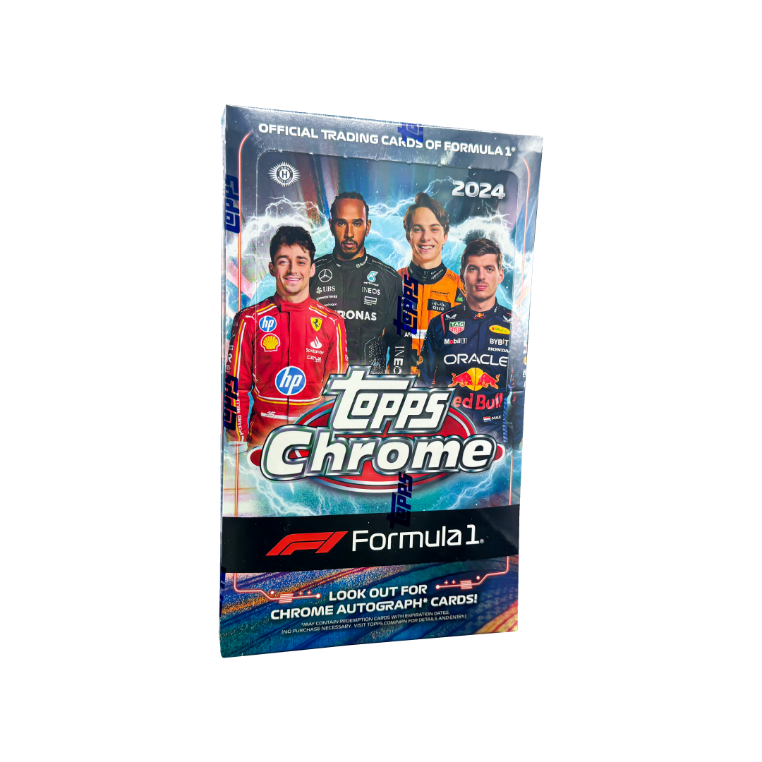 2024 Topps Chrome Formula 1 Hobby Box - 24 Packs with Exclusive Racing Cards - Perfect for F1 Collectors & Racing Enthusiasts