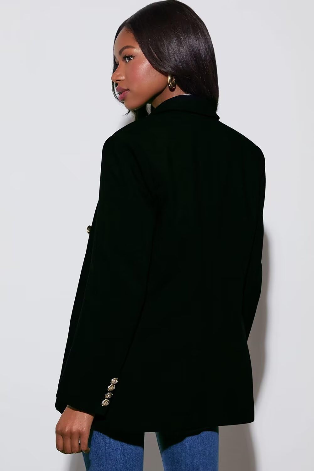 Dokotoo Women's Double Breasted Blazer - Casual Office Jacket for Work