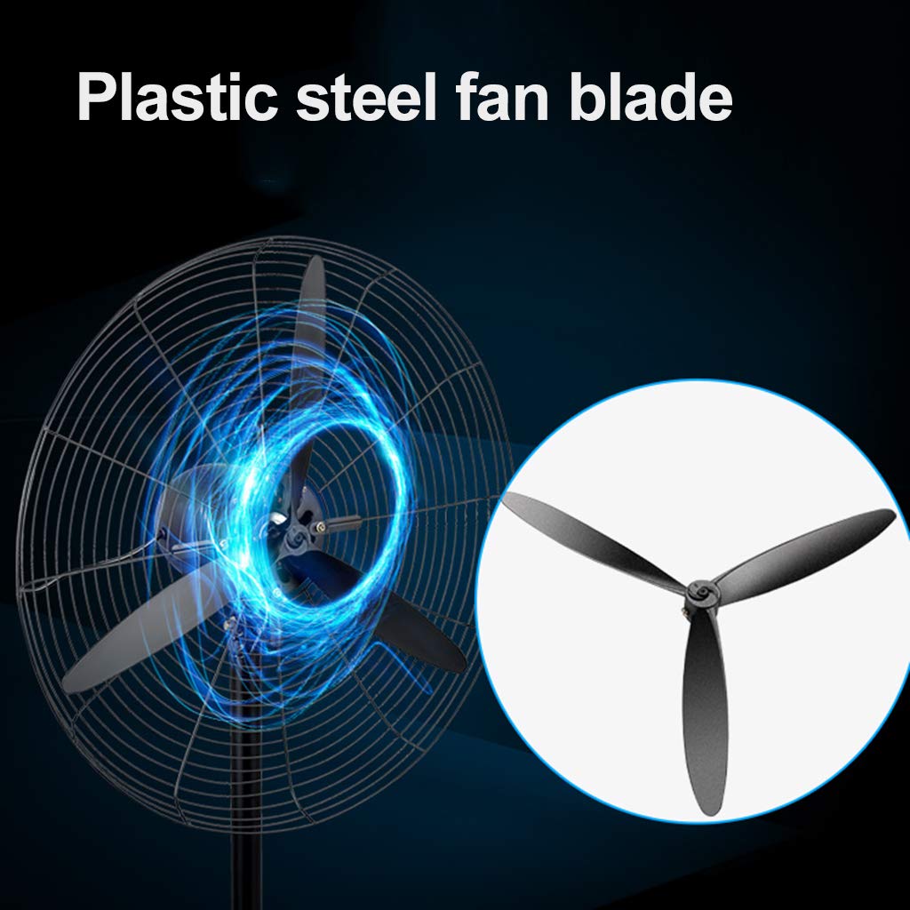 High Power Industrial Wall Mount Fan - 55/68/78cm Large Commercial Black Mechanical Fan with Silent Oscillation - Perfect for Warehouses, Workshops, and Office Cooling