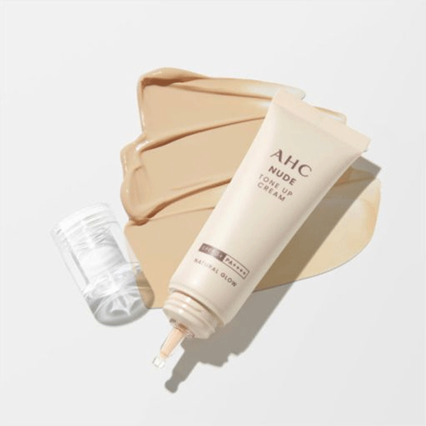 AHC Nude Tone Up Cream SPF 50+ PA++++ 40ml - Brightening & Sun Protection for Daily Use | Perfect for Oily, Dry & Combination Skin | Lightweight Moisturizer with UV Defense for Face & Neck