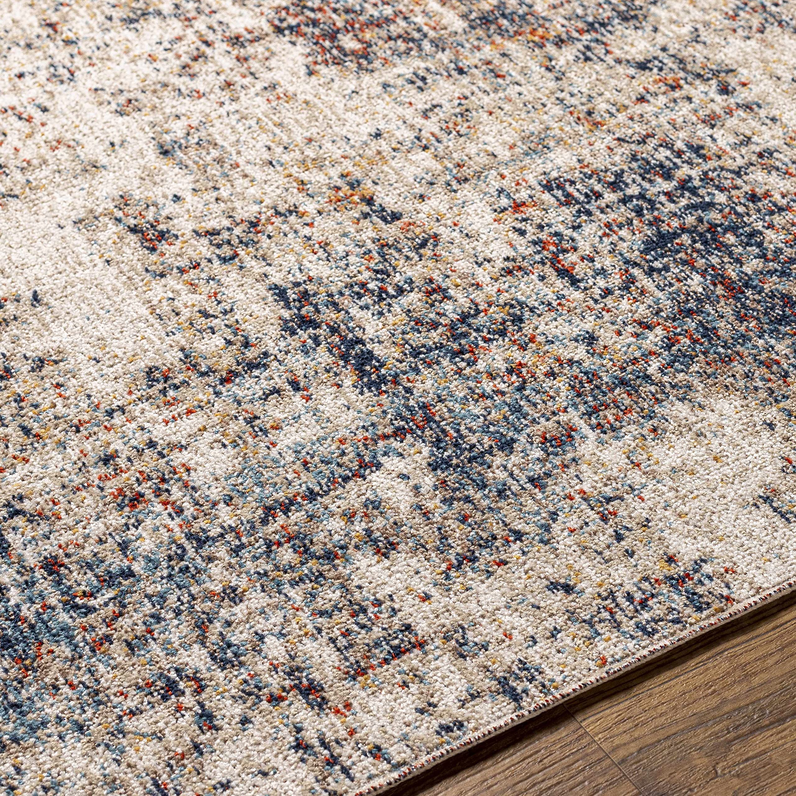Hauteloom Bagtic Modern Blue and Beige Area Rug 5'3